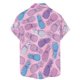 thumbnail image 3 of Camisas Para Hombre Talla Extra Hombres Moda Primavera Verano Casual Manga corta Turndown Neck Impreso Camisetas Top Blusa (Purple, XL), 3 of 5