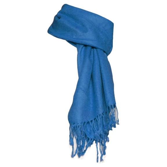 Gravity Threads 100% Pashmina Soft Shawl Wrap Scarf, Blue