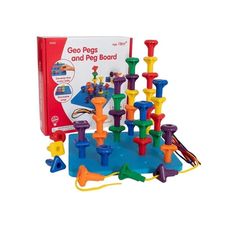 edxeducation Stacking Shape Pegs & Pegboard Set