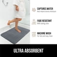 thumbnail image 5 of Bailu Thick Memory Foam Bathroom Rug, Soft Absorbent Velvet Bath Mat with Durable Dots on Bottom, Machine Washable, Rug Room Decor, Suitable for Shower Floors, 24x17 Mat, Dark Gray, 5 of 7