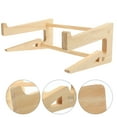 thumbnail image 4 of SHISUYAN Wood Laptop Stand for Desk Khaki Notebook Riser with Hollow Design for Cable Management Compact Size, 4 of 8
