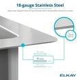 thumbnail image 4 of Elkay Crosstown ECTSR25229TBG3 Single Bowl Dual Mount Stainless Steel Kitchen Sink Kit, 4 of 9