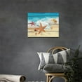 thumbnail image 3 of Beach Bathroom Wall Art Coastal Ocean Theme Starfish Bathroom Pictures Wall Decor Nautical Seashell Canvas Print Painting Framed Modern Home Artwork For Living Room Bedroom Office 16"x12", 3 of 6
