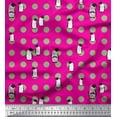 thumbnail image 1 of Soimoi Rayon Fabric Dot & Penguin Ocean Print Fabric by Yard 56 Inch Wide, 1 of 3