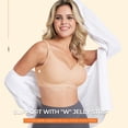 thumbnail image 6 of Women's Seamless Wireless Bras No Underwire Push Up Bralette Full Coverage Soft Comfort Wirefree Bra Deep V Neck Bras Support, Nude, 6 of 8