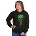 thumbnail image 3 of Cool Melting Skull Ice Cream Cone Sweatshirt for Men or Women Brisco Brands X, 3 of 5