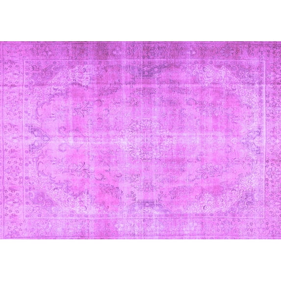 Ahgly Company Indoor Rectangle Persian Purple Traditional Area Rugs, 7' x 9'