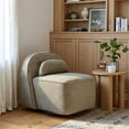 thumbnail image 4 of Pemberly Row Contemporary Engineered Wood Kakao Swivel Chair Olive Brown, 4 of 4