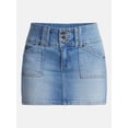 thumbnail image 5 of No Boundaries Three Button Mini Skort, Women's Sizes 00-20, 5 of 5