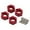 Red, variant on 4X 1/24 RC Car Wheel Hex Adaptor Spare Parts Extension Hex Hub Adapter for FMS 1/24 Fcx24
