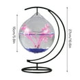 thumbnail image 3 of GadgetVLot Random color transparent glass small fish tank wrought iron hanging gold fish tank, 3 of 12