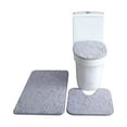 thumbnail image 1 of Juego De Baño De 3 Piezas, Alfombra De Contorno, Tapa De Ino Meterk  Gris, 1 of 6