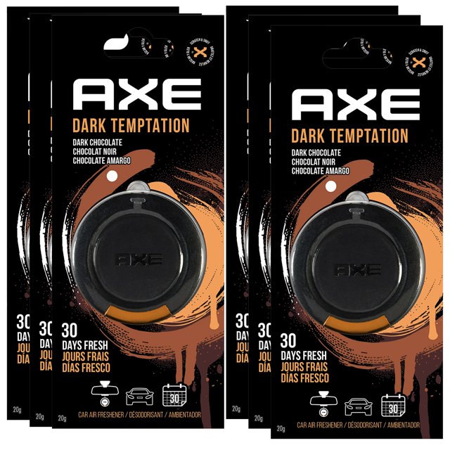 Axe Dark Temptation Hanging 3D Disc Car Air Freshener, Odor Eliminator for Strong Odor Car Air