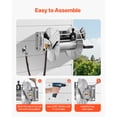 thumbnail image 5 of KFFKFF Wall-Mounted Garden Hose Reel, Fits 150 ft 5/8-inch Hose, Durable Stainless Steel Construction, Outdoor Manual Winder with Brass Connector & Hose Guide, Space-Saving Design for Lawn, Yard, 5 of 9