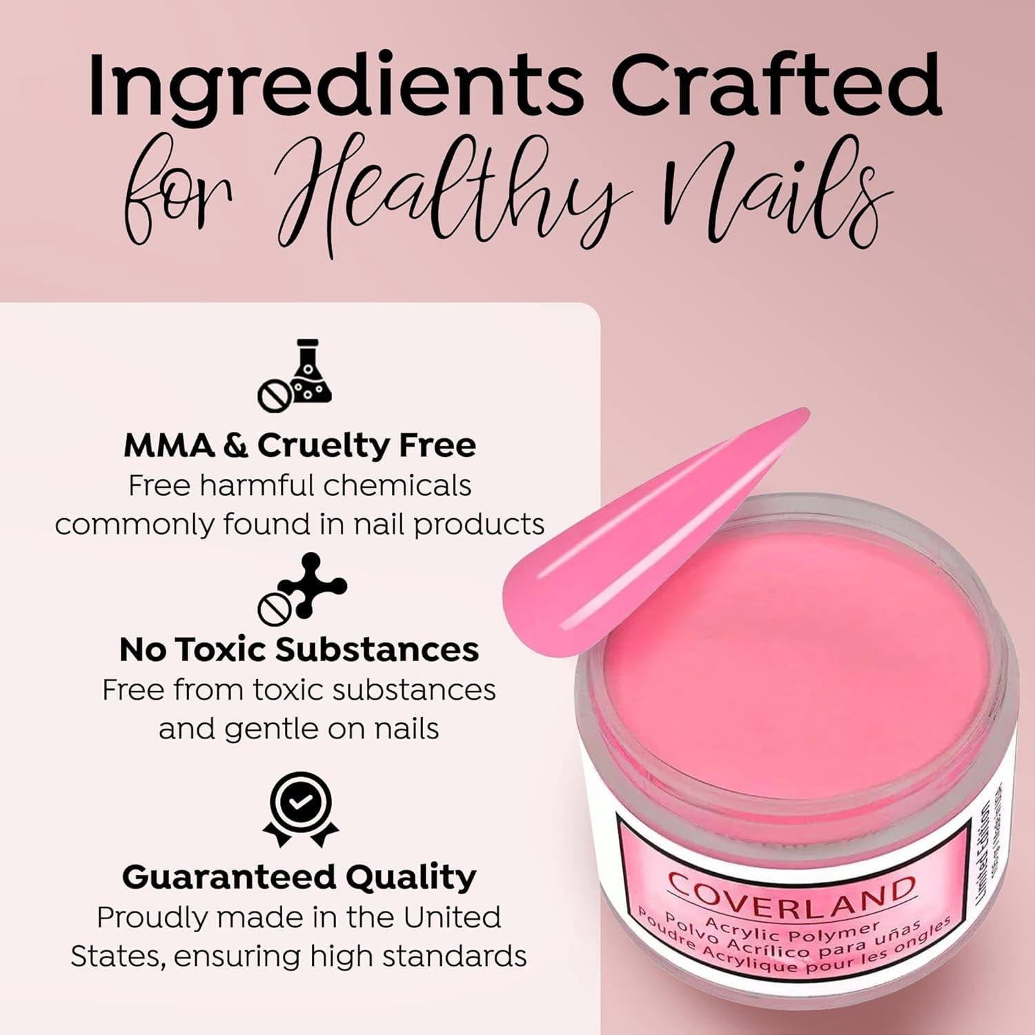 TONES COVER LAND ACRYLIC NAIL POWDER DREAM HOUSE PINK| limited edition acrylic powder for nail design | sculpting and masking bed imperfections | nail supplies (1.5 oz)