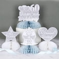 thumbnail image 3 of 8Pcs Diamond Wedding Anniversary Table Decorations, Honeycomb Centerpieces Table Toppers Cheers to 60th Wedding Anniversary Honeycomb Table Topper for Happy Anniversary Decorations Romantic, 3 of 7