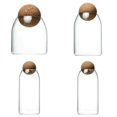 thumbnail image 1 of Paquete de 4 botels de de corcho transparente para almacenamiento, tarro seldo, tarro de café en grano, de limpiar Baoblaze tarro de almacenamiento, 1 of 7