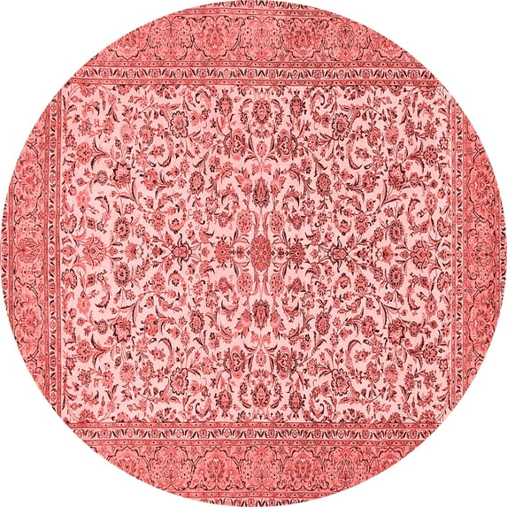 Ahgly Company Indoor Round Persian Red Traditional Area Rugs, 4' Round