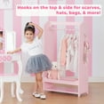 thumbnail image 3 of Fantasy Fields Little Princess Bella Wooden Open Armoire, Pink, 3 of 7