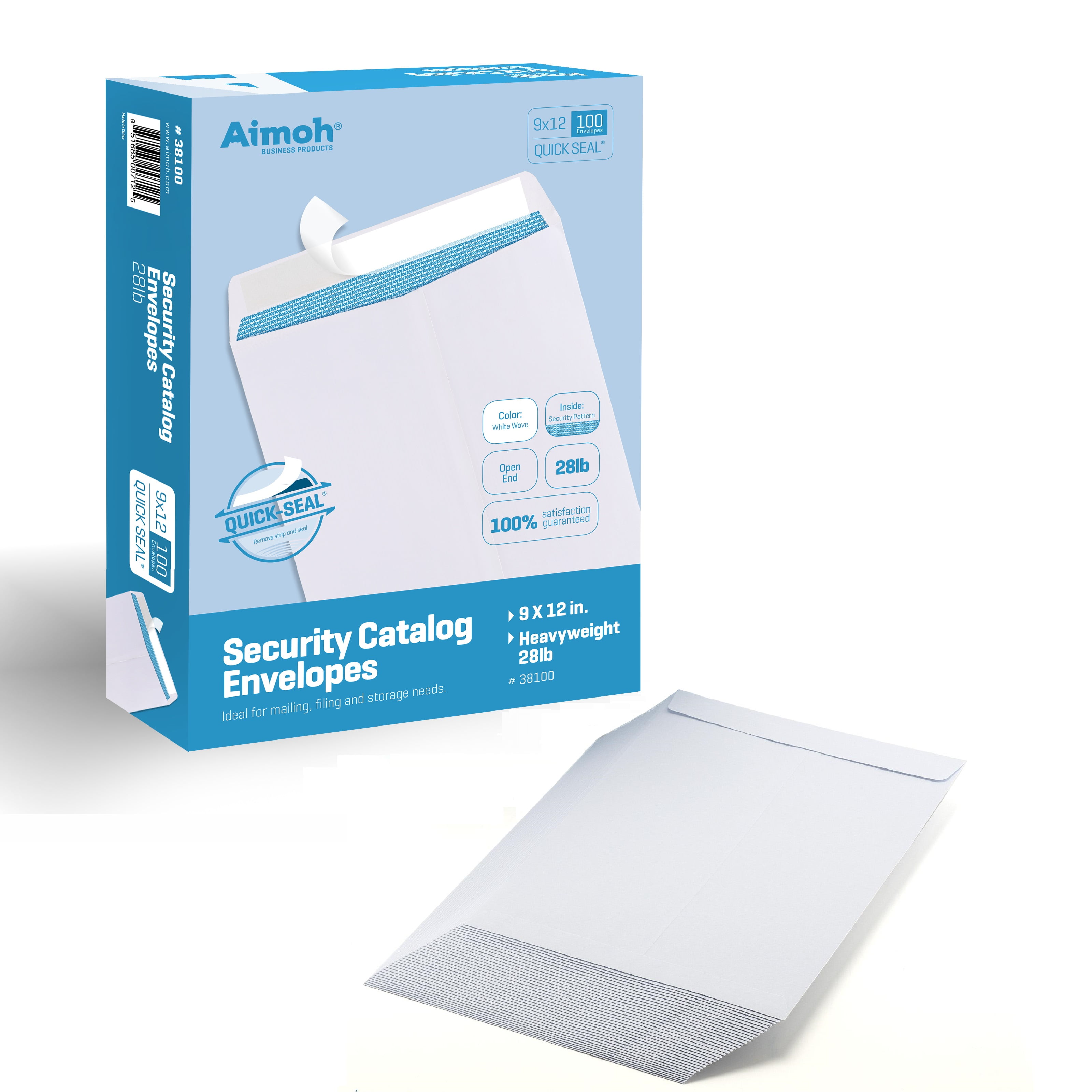 Security Tinted Peel /& Seal Ultra White Wove 37115-76 Blake Premium Office Catalog Open End Expansion Envelopes 9 x 12 3//4 x 1 Inches - Pack of 100