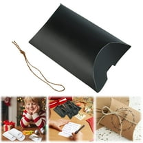 CurioCo Kraft Paper Pillow Boxes Small Gift Packaging 50 pack Foldable Candy Favor Boxes for Wedding, Birthday, Christmas & DIY Trinket Treat