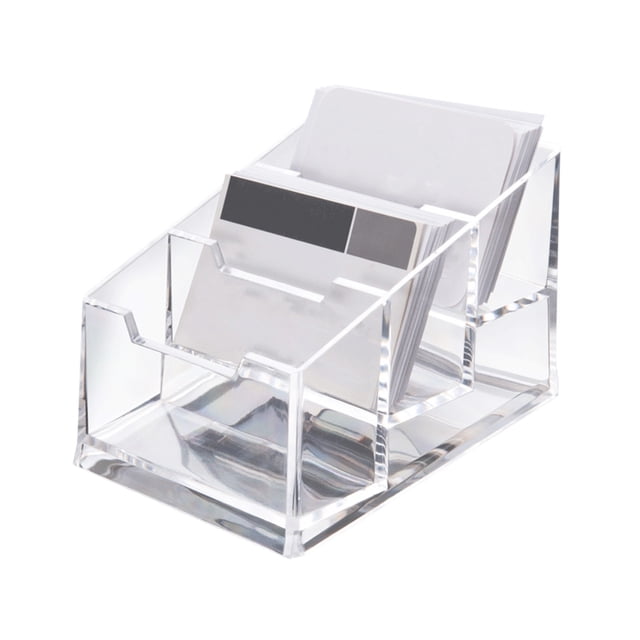 Birdeem Boîte de Rangement Transparente pour Cartes d'Affaires pour Exposition, Bureau, Maison