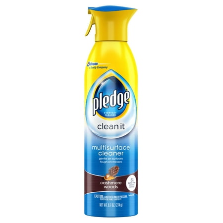 Pledge Multisurface Cleaner Aerosol, Cashmere Woods, 9.7 (Best Wood Cleaner And Polish)