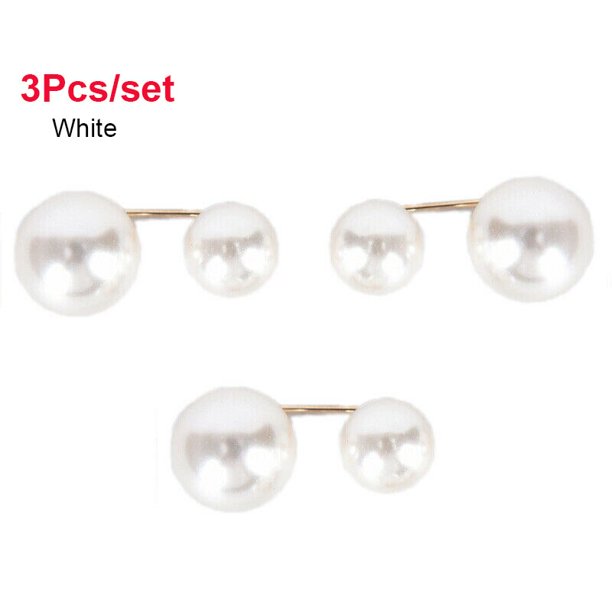 unids/set broche de doble perla alfileres antidecoloración exquisitos broches elegantes para mujer suéter abrigo decoración de vestido de verano Tan Jianjun unisex