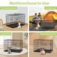 thumbnail image 4 of NiamVelo 24 Inch Dog Cage for Small Dogs, Folding Dog Crate Metal Wire Crates Dog Kennels Small Puppy Crate Outdoor and Indoor Pet Crate with Double Door, Black, 4 of 8