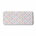 thumbnail image 1 of Easter Computer Mouse Pad, Abstract Art Inspired Motifs Painted on Rabbit Bunny Horizontal Arrangement, Rectangle Non-Slip Rubber Mousepad X-Large, 35" x 15", White Multicolor, by Ambesonne, 1 of 2