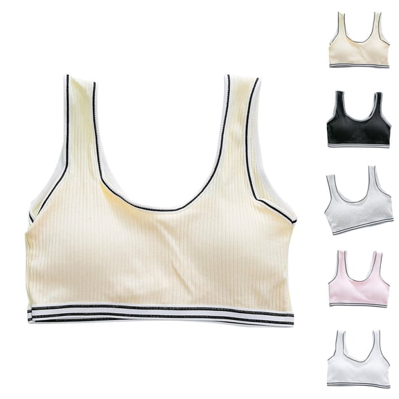 Beginner Bra Sports Bras for Girls Girls Underwear Crop Top Bra Seamless Sports Bra Training Lightweight Camisole for and Kids