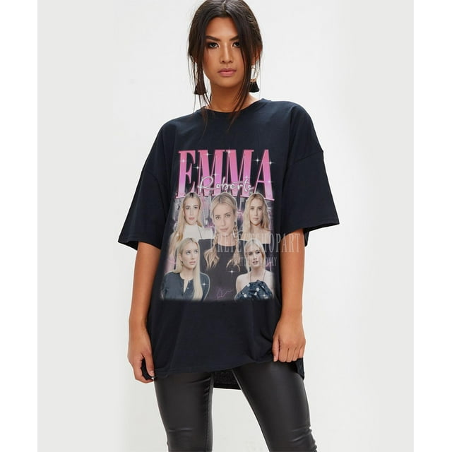 RETRO EMMA ROBERTS Shirt, Emma Roberts Vintage T-SHIRTs, Emma Roberts Fan T-SHIRTs, Emma R - White - XL
