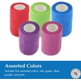 thumbnail image 5 of Henry Schein Premium Self-Adherent Bandage Wrap – 3" x 5 Yards, Assorted Colors – Box of 24 Rolls – Flexible, Non-Woven Fabric, Non-Sterile, Latex-Based Wrap for Wound Care & Light Compression, 5 of 8