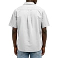 thumbnail image 4 of Zimjoy Men's Button Up Shirts Short Sleeve Collared Shirts Casual Cotton T-shirts with Pocket, White 2XL, 4 of 4