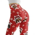 thumbnail image 5 of DISNIMO Christmas Snowflake Dachshund Printed Yoga Pants Leggings for Women Athletic Workout Yoga Pants, High Waist Women's Workout Leggings for Sport, Red, XS, 5 of 6
