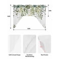 thumbnail image 5 of Green Eucalyptus Leaves Swag Valances for Windows, Small Curtains Drapes, Summer Botanical Weeping Kitchen Window Curtains Over Sink Rod Pocket Window Treatment Valance for Bedroom/Bathroom 56"x36", 5 of 5