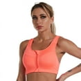 thumbnail image 4 of AJZIOJIRO Womens Zip Front Sports Bra Wireless Post-Surgery Bra Active Yoga Sports Bras S-5XL, 4 of 8