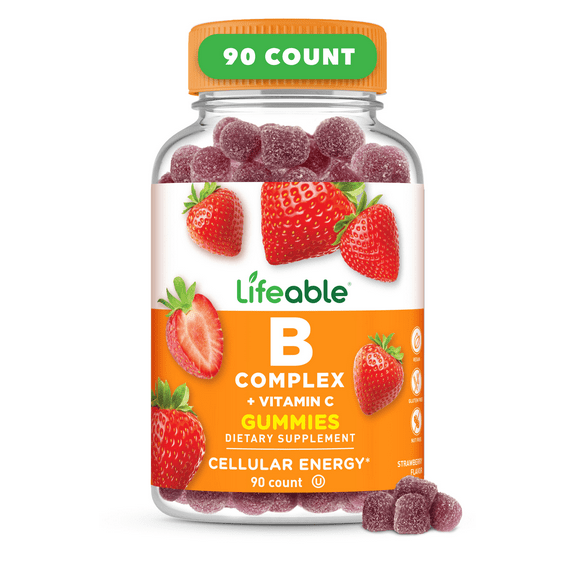 Lifeable Vitamin B Complex with Vitamin C - 90 Gummies