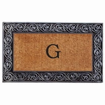Calloway Mills Prestige Silver Monogram Outdoor Doormat 18" x 30" (Letter G)