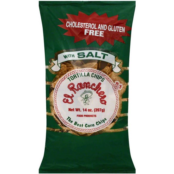 El Ranchero Tortilla Chips Salted, 14 OZ (Pack of 8)