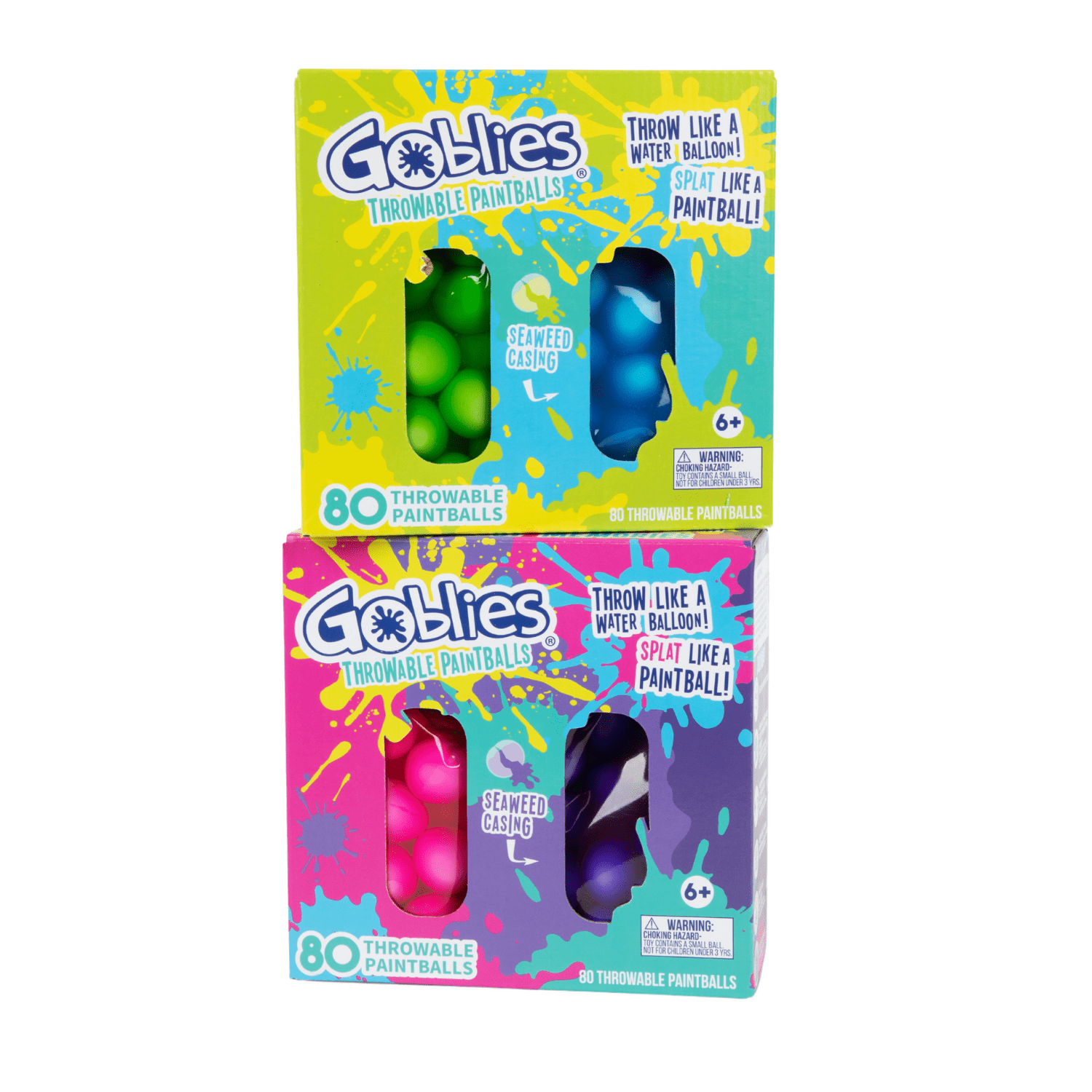 Goblies Throwable Paintball Dual Pack | 80 count | Outside Play