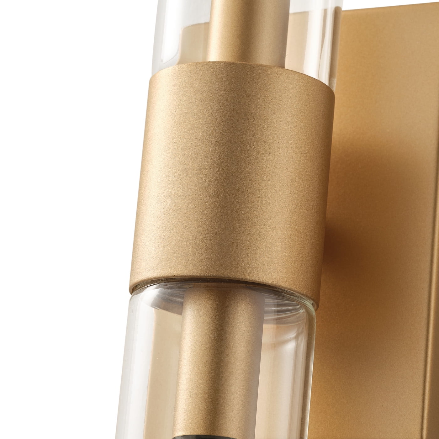 Modern Bathroom Light Fixture, Clear Glass Vanity Light, Gold Wall Sconce over Mirror