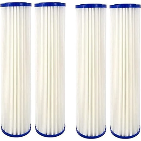 

CFS Pleated Polyester Sediment Water Filter 10 x2.5 Universal Whole House Pre-Filter Compatible with AO Smith 20 Micron Sediment Water Filters AO-WH-PRE-RP2 FM-50-975 (4)