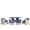 Blue, variant on XIZZI Rattan Patio Conversation Furniture Sets Outdoor Wicker 5-person Setting Group with Chair,Sofa and Ottomans-Blue