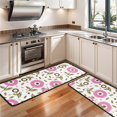 thumbnail image 3 of Kitchen Rugs Sets Of 2,Pioneer Flower Floral Print Pattern Anti Fatigue Kitchen Mat Rugs Non Slip Washable,Decorative Kitchen Floor Mats for Kitchen,Sink,Laundry,17"x47"+17"x47", 3 of 5