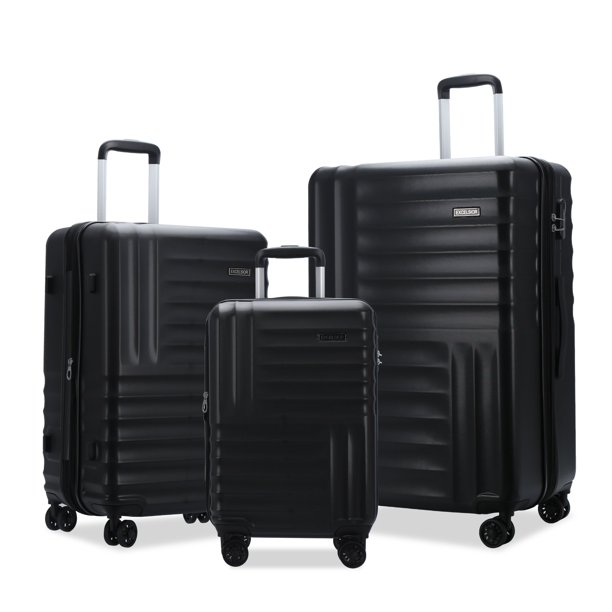 Ginza Travel 3Piece Expandable Hard Luggage Sets ,20"+24"+28" Large