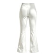 thumbnail image 4 of LMIHMI Womens Flare Leggings with Pockets Drawstring High Waist Bootcut Yoga Pants Stretch Bell Bottoms(White,X-Large), 4 of 5