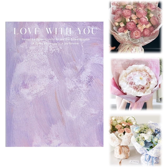 Home Decoration Floral Wrapping Paper Mini Roll White Flowers Gift Wrap Paper For Birthday Wedding Wrapping