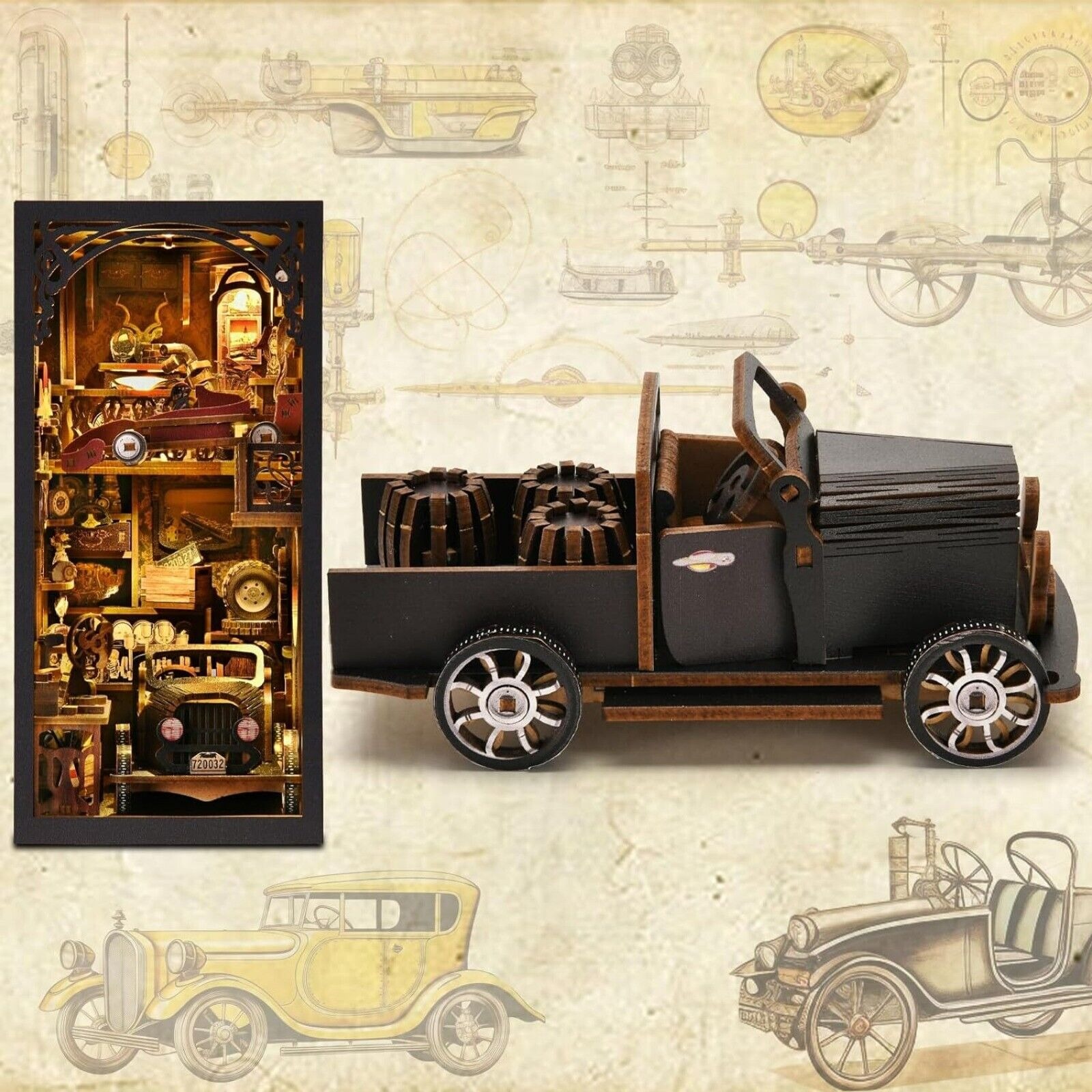DIY Book Nook Kit for Adults Build Your Own 3D Wooden Puzzle Dollhouse Miniature House Kit