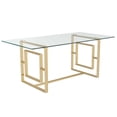 thumbnail image 1 of Table de salle à manger rectangulaire Eros en or, 1 of 8